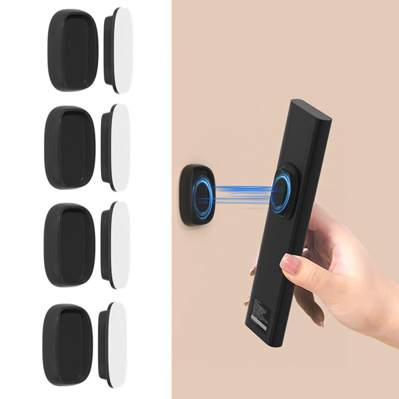 No Hole Hooks Magnetic Remote Holder 4 Pack with Strong Self Adhesive Mount Durable Silicone Organizer for TV Fan or Wall Practical Anniversary Gift - Smooth Storage Shelf Organizer Suction Cup and Drain Holes