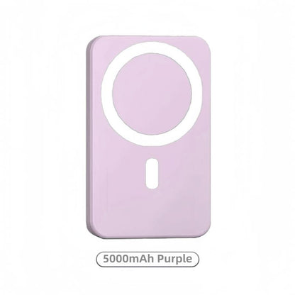 Magsafe 5000Mah Power Bank, Wireless Portable Charger, Fast Charging Magsafe Battery Pack for Iphone 17/16/15/14/13/12/Plus/Pro Max, Compact Device Smartphone Chargeable