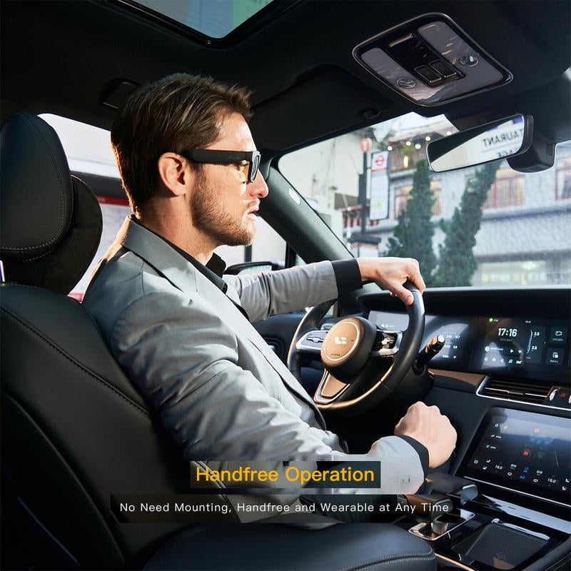 Oho Sunshine Edge Camera & Bluetooth Sunglasses with Open Ear Speaker Headset Headphone, Indoor&Outdoor Sports, Polarized UV Protection, for Men and Women