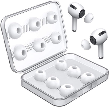 12 Pieces Replacement Ear Tips for Airpods Pro and Airpods Pro 2Nd Generation with Noise Reduction Hole, Silicone Ear Tips for Airpods Pro with Portable Storage Box And(S/M/L) (6 Pairs)
