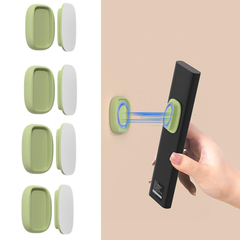 No Hole Hooks Magnetic Remote Holder 4 Pack with Strong Self Adhesive Mount Durable Silicone Organizer for TV Fan or Wall Practical Anniversary Gift - Smooth Storage Shelf Organizer Suction Cup and Drain Holes