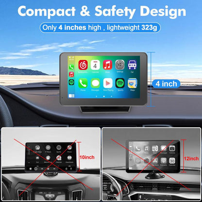 【Paslda】New Year Gift ：2026 Upgraded Wireless Carplay Screen for Andriod & Iphone : the Ultimate Portable Car Play Adapter for Seamless In-Car Entertainment