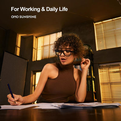 Oho Sunshine Edge Camera & Bluetooth Sunglasses with Open Ear Speaker Headset Headphone, Indoor&Outdoor Sports, Polarized UV Protection, for Men and Women