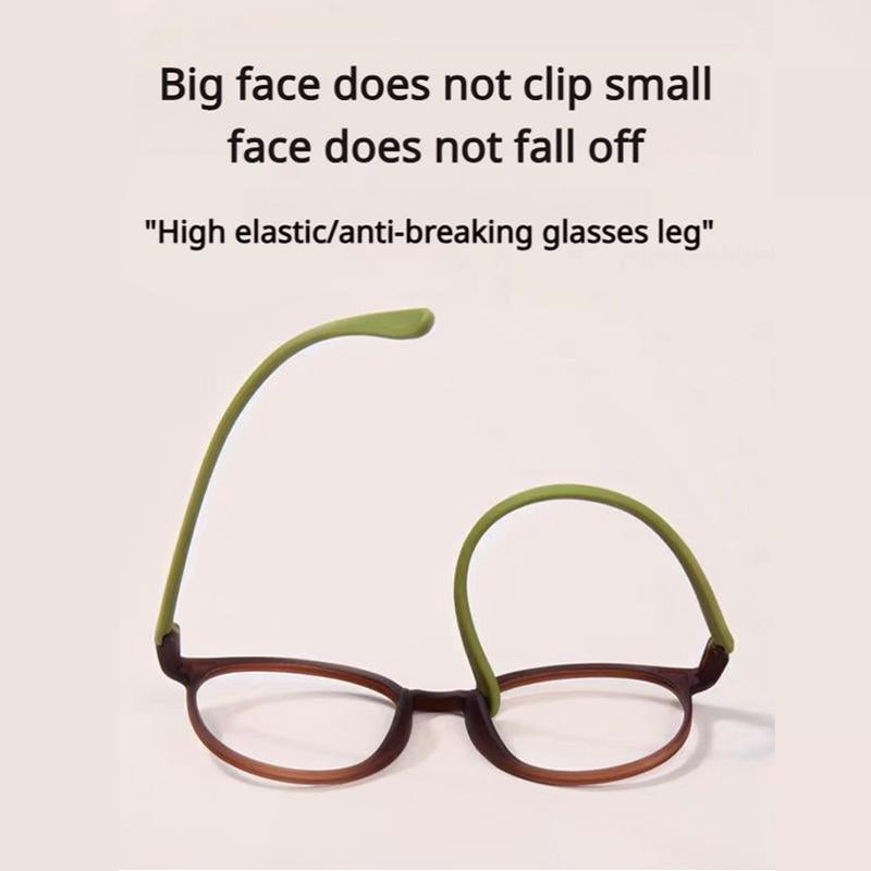 Black & Gold Semi-Rimless Crystal Clear Focus Reading Glasses for Men & Women - High-Definition Vision, Blue Light Filter, Ergonomic Design with Soft Silicone Nose Pads