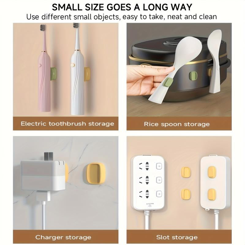 No Hole Hooks Magnetic Remote Holder 4 Pack with Strong Self Adhesive Mount Durable Silicone Organizer for TV Fan or Wall Practical Anniversary Gift - Smooth Storage Shelf Organizer Suction Cup and Drain Holes